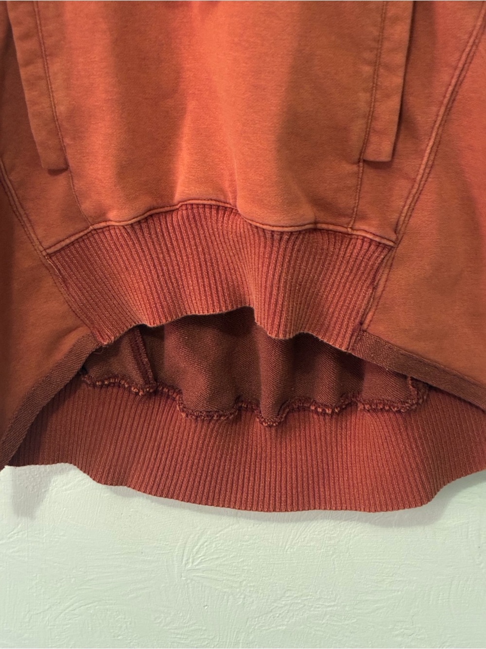 Oli & Hali Rust Hooded Snap-Placket Pullover oversized size Small - Picture 4 of 12